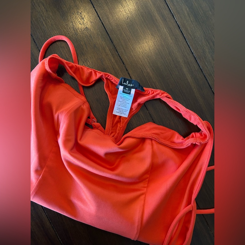Lulu's Orange One Piece Bodysuit